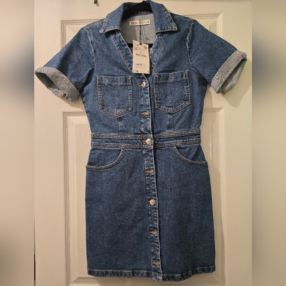 Zara NWT denim jean dress